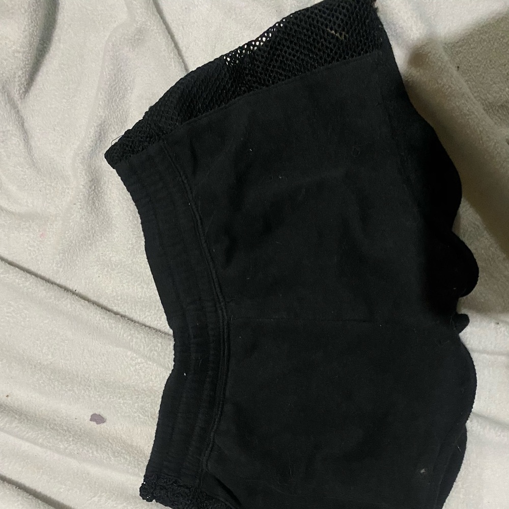 black mesh shorts